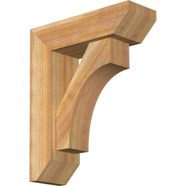 Ekena Millwork Westlake Slat Rough Sawn Bracket w/ Offset Brace, Western Red Cedar, 6"W x 18"D x 22"H BKT0604X18X22WTL06RWR - main